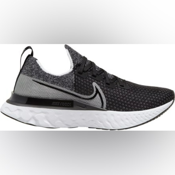 Nike React Infinity Run Flyknit Sneakers - Grey/ Black - Picture 2 of 5
